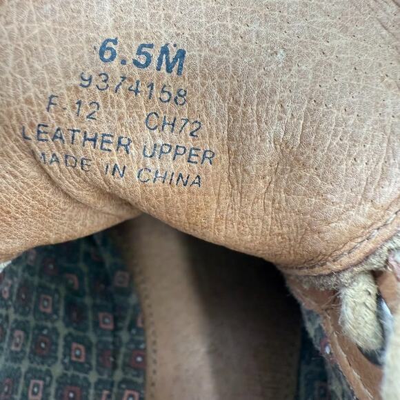 Sperry Top-Sider Women’s Suede Wingtip Oxford Shoes 6.5M Tan Leather Lug Sole - Picture 7 of 10